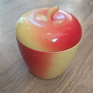 Apple-Shaped Ceramic Container